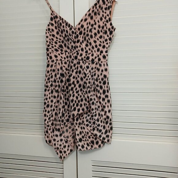 BCBGeneration Mini Dress One Shoulder Cocktail Dress Animal Print Womens 2 - Picture 9 of 11